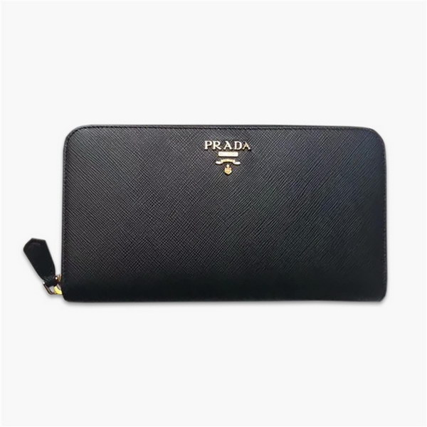 Prada Wallet 1ml506 Zippy Wallet Black