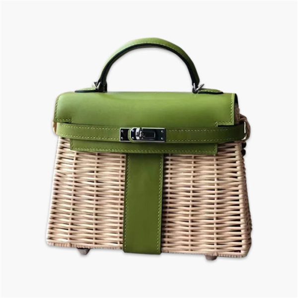 Hermes Kelly Picnic Bag Handbag Hand Cut