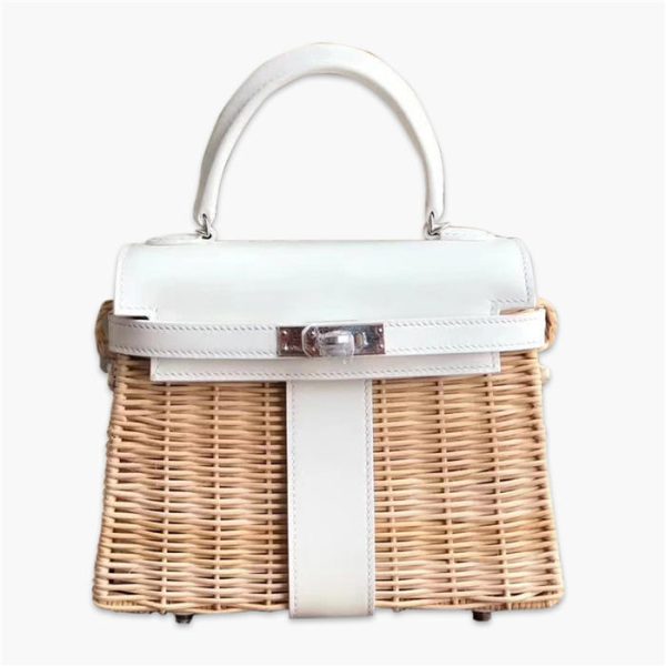 Hermes Kelly Picnic Bag Handbag Hand Cut
