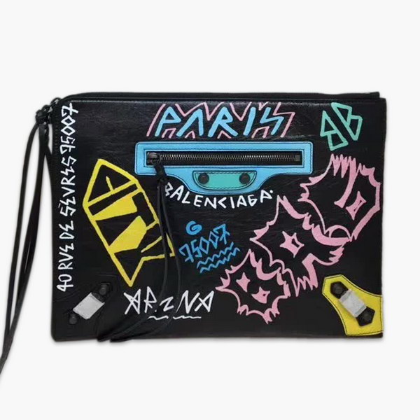Balenciaga Graffiti Classic Clutch
