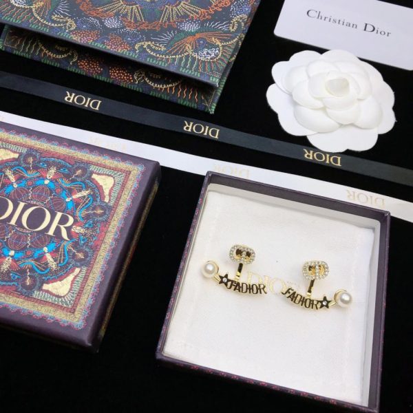 Dior large pearl earrings