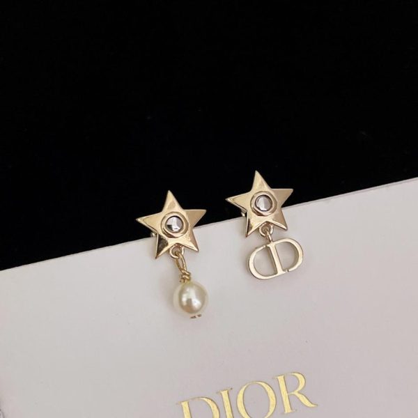 Dior star bead earrings