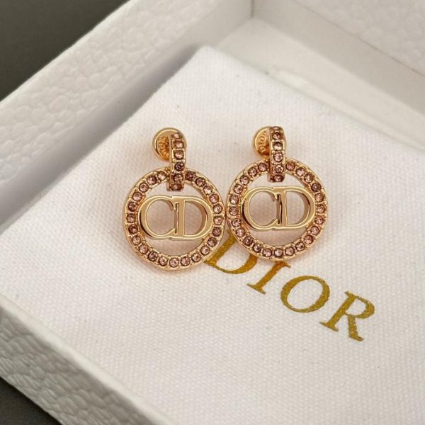 Dior rose gold round Dior earrings