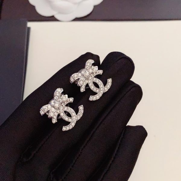 Chanel bow earrings
