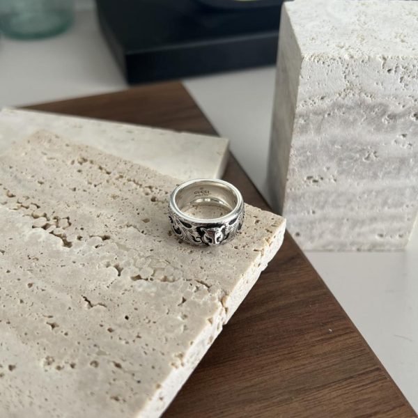 Gucci Double G Tiger Head Ring