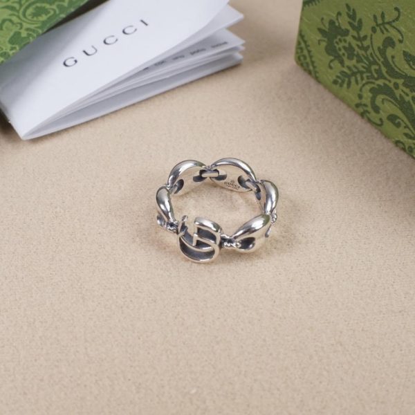 Gucci interlocking double g pig nose anchor ring