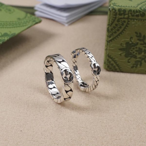 Gucci double g interlocking cutout ring