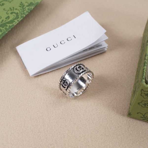 Gucci interlocking double g twist ring