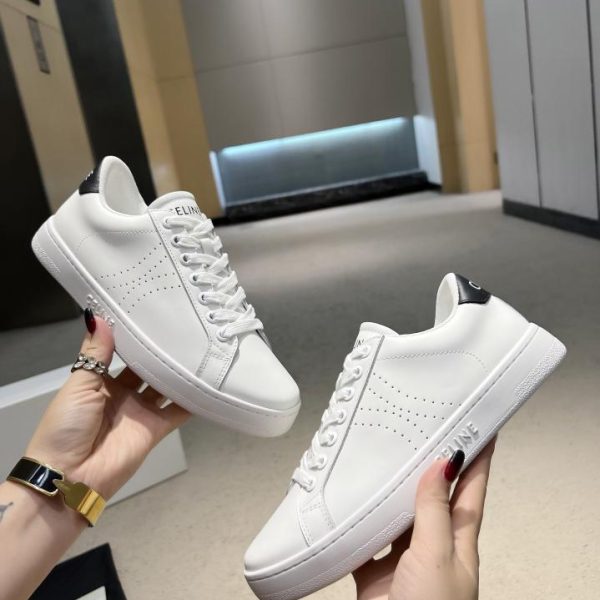 CELINE CT66 low-top cowhide lace-up sneakers