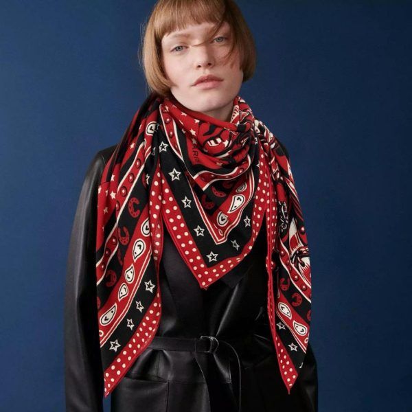 Hermes cashmere square scarf