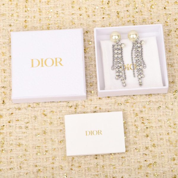 Dior pearl tassel earrings