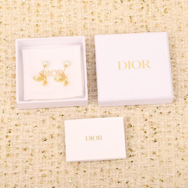 Dior gold bird earrings