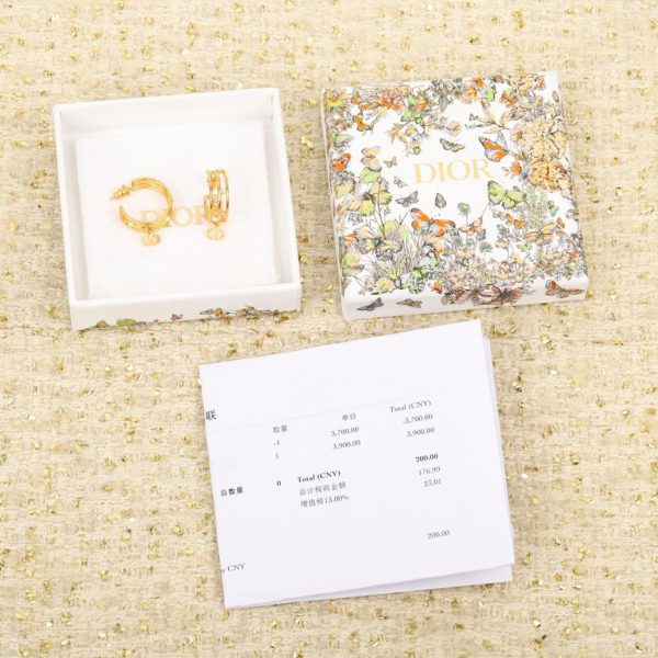 Dior letter earrings