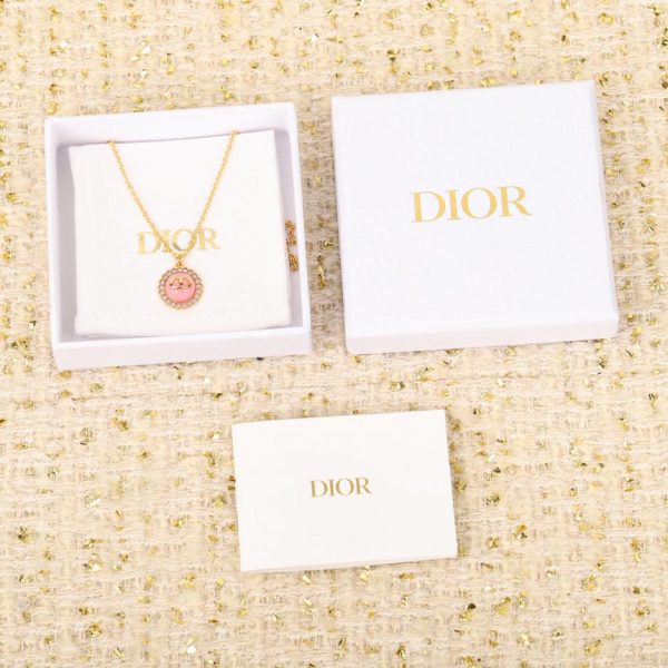 Dior pink rubber necklace bracelet
