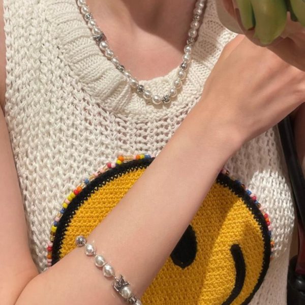 LV pearl necklace