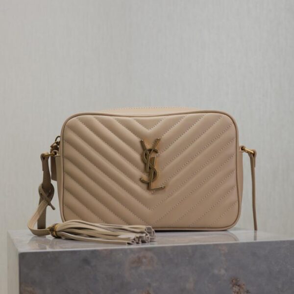  SAINT LAURENT Lou camera bag apricot