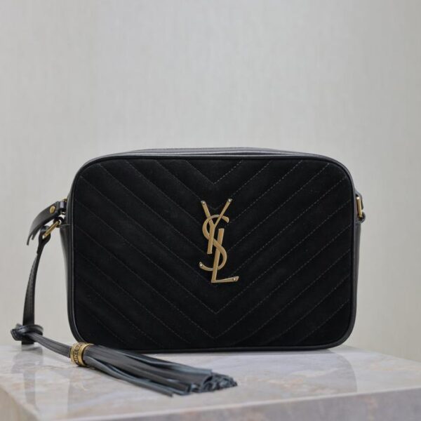  SAINT LAURENT black Lou camera bag