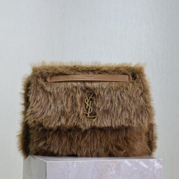  SAINT LAURENT Brown·32cm Autumn and Winter Rabbit Fur Model