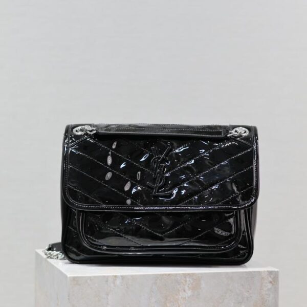  SAINT LAURENT Niki black patent leather