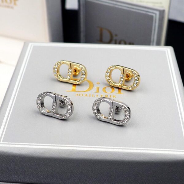 Dior CD letters full diamond earrings (0FDF)