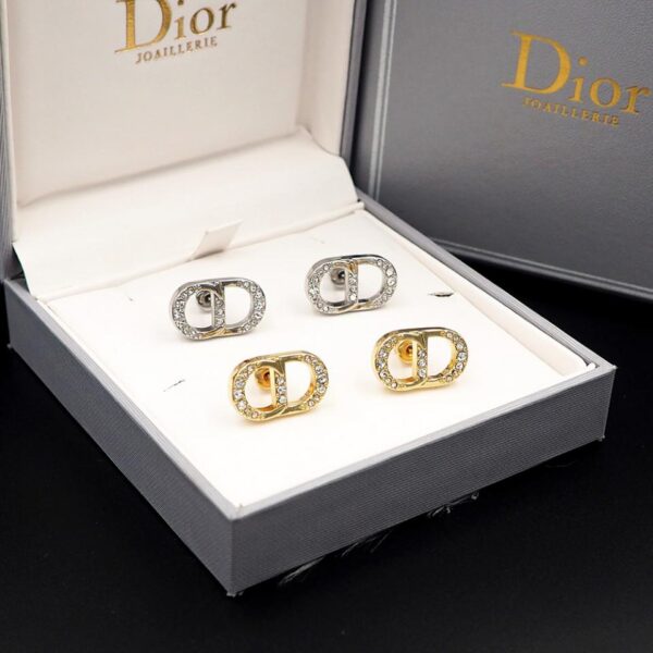 Dior CD letters full diamond earrings (1410)