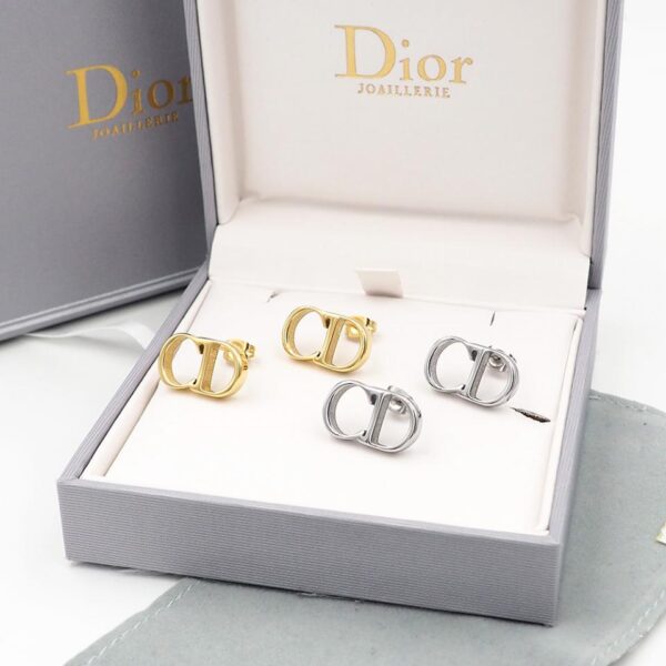 Dior CD small earrings in stock silver gold (717F)