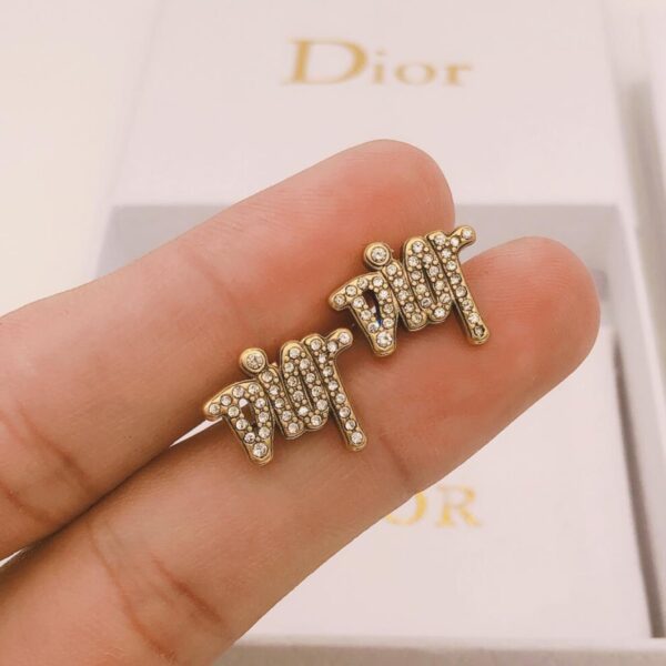 Dior letter mini earrings counter consistent (28BB)