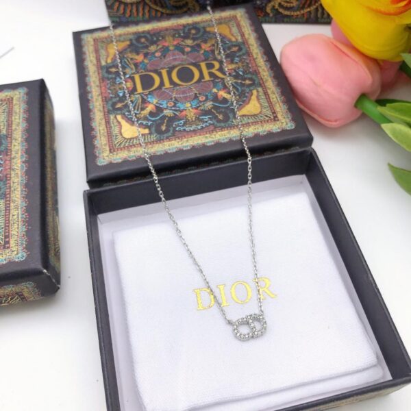 DIOR mini CD diamond necklace (3467)