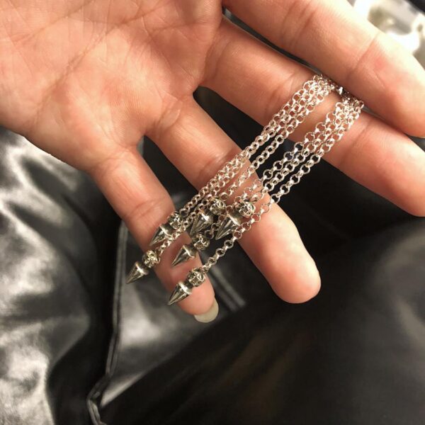 Chrome Hearts Tassel Three Bullet Nail Earrings