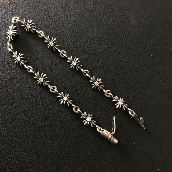 Chrome Hearts Cross Flower Stone Bracelet