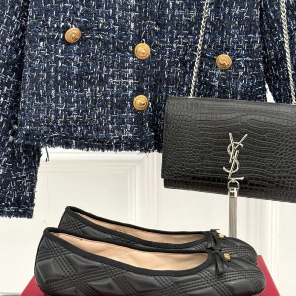 Valentino classic diamond bow ballet pumps