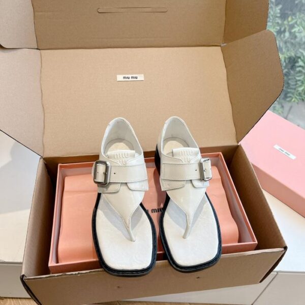 Miu Miu coin thick heel sandals G042 top version
