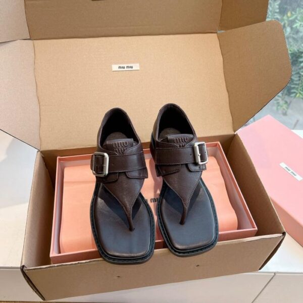 Miu Miu coin thick heel sandals G042 top version