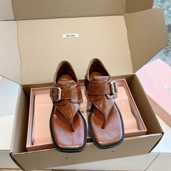Miu Miu coin thick heel sandals G042 top version