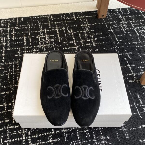 Celine Arc de Triomphe spring and summer new style half slippers embossed celine logo