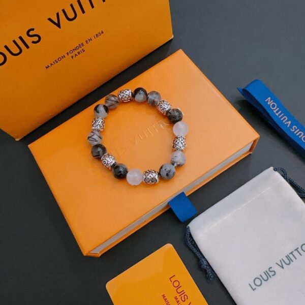 Louis Vuitton RW Multi-element Agate Thai Silver Style Bracelet (GSYI1)
