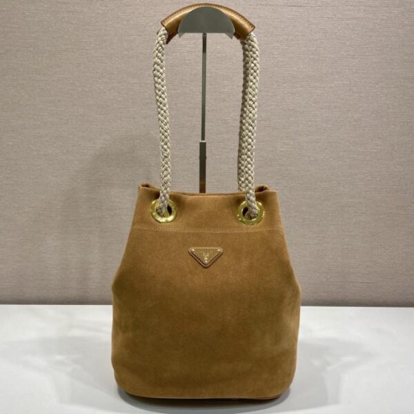 Prada new bucket bag 1BE082 suede (6LBE4)