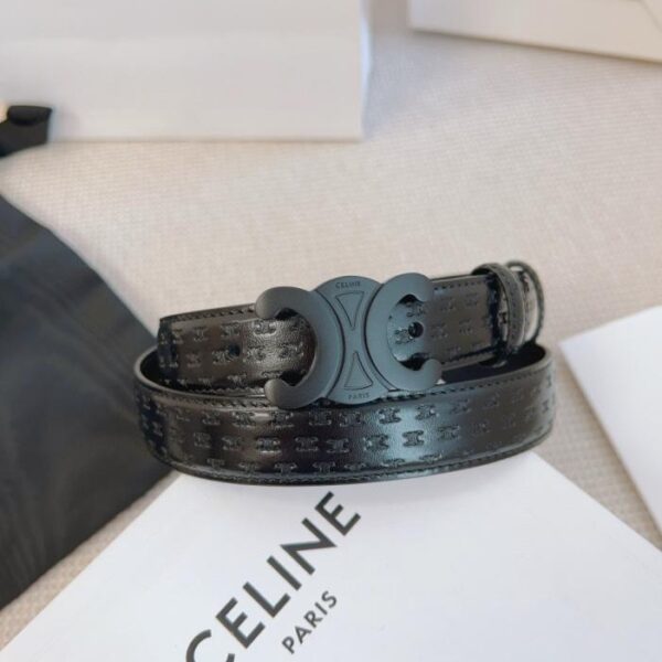 CELINE counter style 2.5cm wide belt original first layer calfskin (3WGHD)
