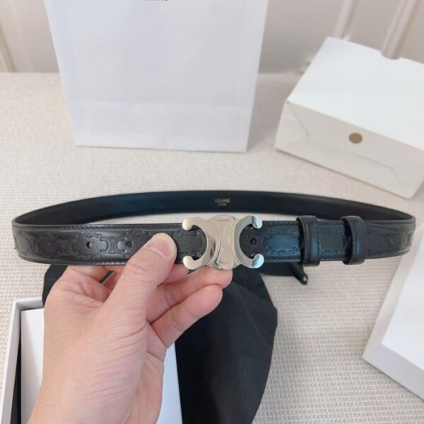 CELINE counter style 2.5cm wide belt original first layer calfskin (D1F96)