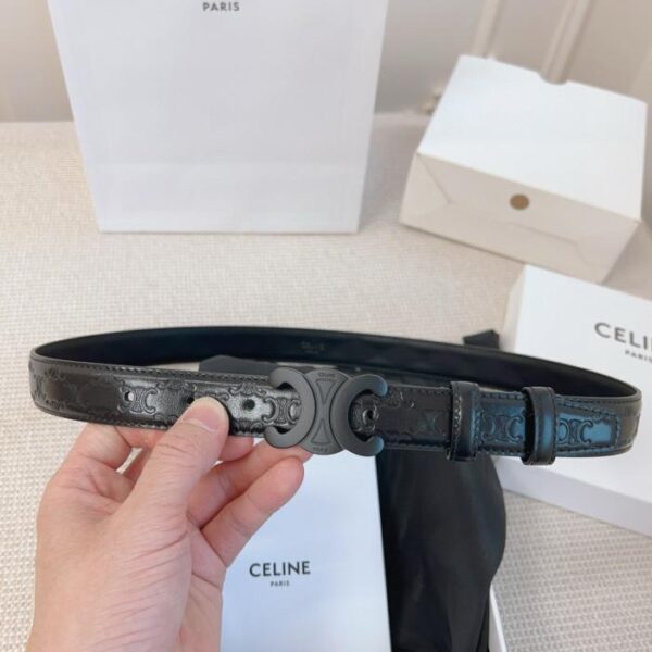 CELINE counter style 2.5cm wide belt original first layer calfskin (WJ3WB)