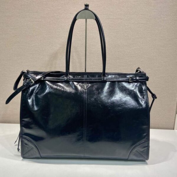 Prada LusSolf Waxed Leather 2VG128 Extra Large Handle Crossbody Bag (PMJNC)