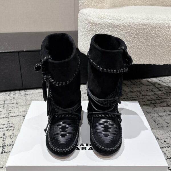 Top version of the leather sole ISABEL MARANT Isabelle latest western boots (L6AAI)