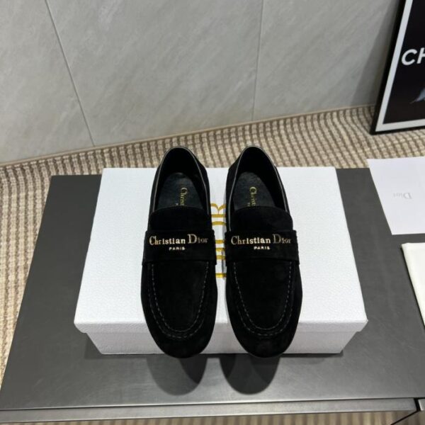 Top version Dior latest letter buckle flat loafers (KVYW4)