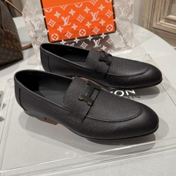 HERMES top-grade men's leather shoes (V7X15)