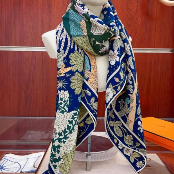 Double-sided same color silk wool style HERMES cashmere new style (74UYC)