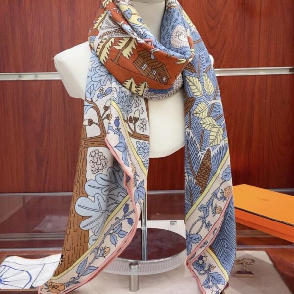 Double-sided same color silk wool style HERMES cashmere new style (CMCDC)