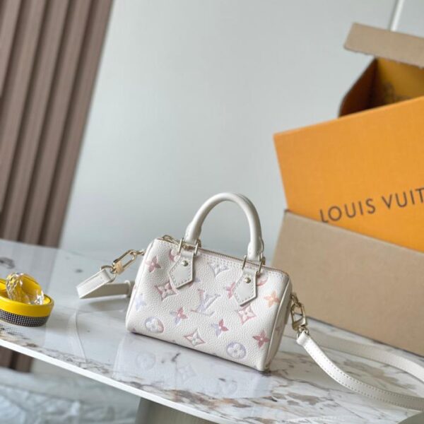 【Premium MB163c chip version original leather】Nano Speedy handbag, model M25591(JV2XM)