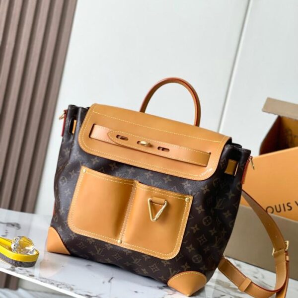 [Premium Grade MB163c Chip Version Original Leather] STEAMER 30 Handbag, Model M25989 (L3YR6)