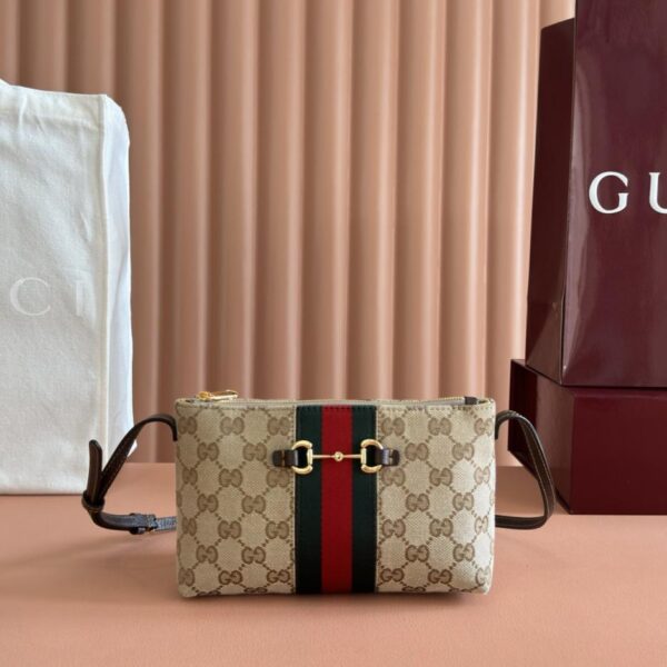Sand and dark brown GG canvas with brown leather trim (UHMX8)