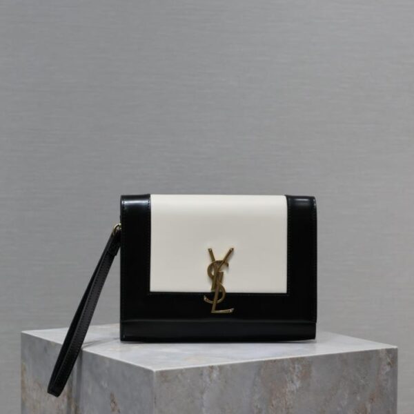 Black and white LE CASSANDRE clutch bag, model 617662(HVFBA)
